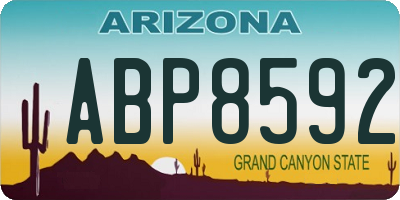 AZ license plate ABP8592