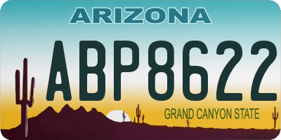 AZ license plate ABP8622