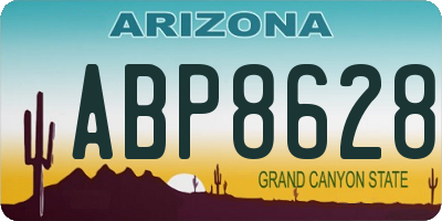 AZ license plate ABP8628