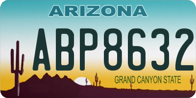 AZ license plate ABP8632