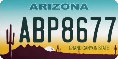 AZ license plate ABP8677