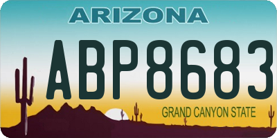AZ license plate ABP8683
