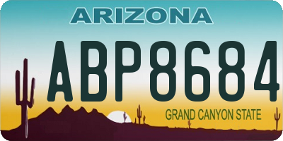 AZ license plate ABP8684