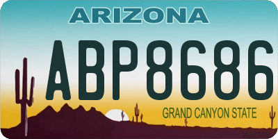 AZ license plate ABP8686