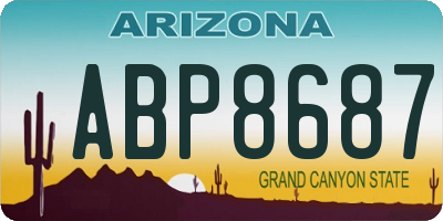 AZ license plate ABP8687