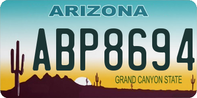 AZ license plate ABP8694