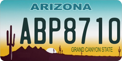 AZ license plate ABP8710