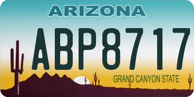 AZ license plate ABP8717