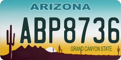 AZ license plate ABP8736