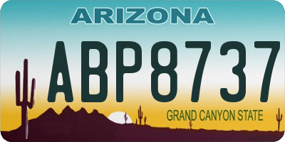 AZ license plate ABP8737