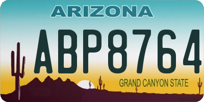 AZ license plate ABP8764