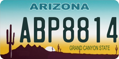 AZ license plate ABP8814
