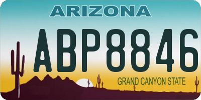 AZ license plate ABP8846