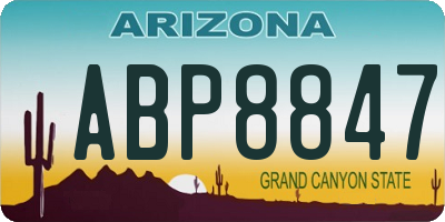 AZ license plate ABP8847