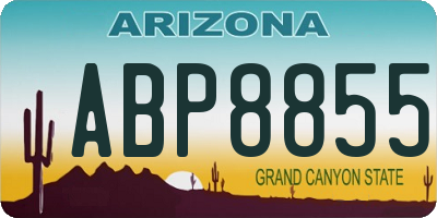 AZ license plate ABP8855
