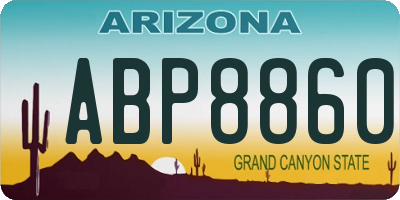 AZ license plate ABP8860