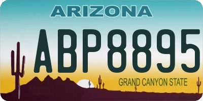 AZ license plate ABP8895