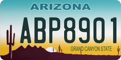 AZ license plate ABP8901