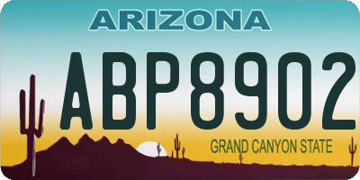 AZ license plate ABP8902