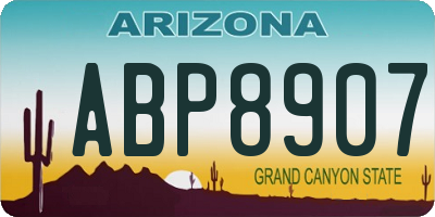AZ license plate ABP8907