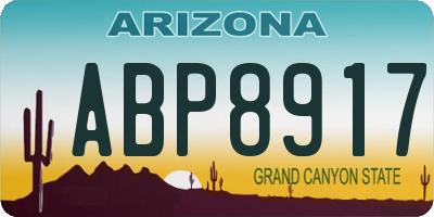 AZ license plate ABP8917