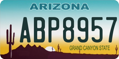 AZ license plate ABP8957
