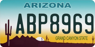 AZ license plate ABP8969