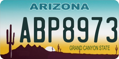 AZ license plate ABP8973
