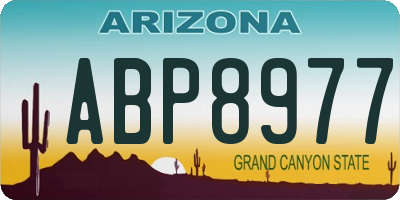 AZ license plate ABP8977