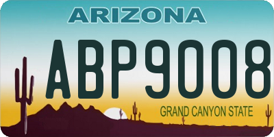AZ license plate ABP9008