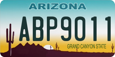 AZ license plate ABP9011