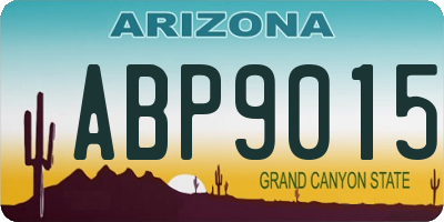AZ license plate ABP9015