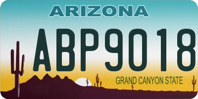 AZ license plate ABP9018