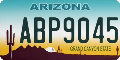 AZ license plate ABP9045