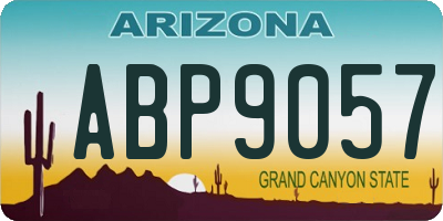 AZ license plate ABP9057