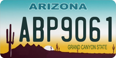 AZ license plate ABP9061