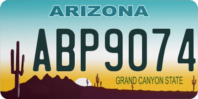 AZ license plate ABP9074