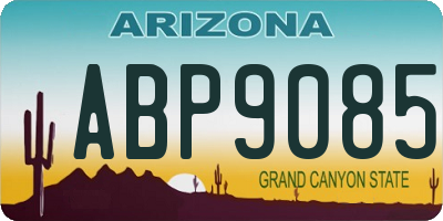 AZ license plate ABP9085