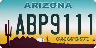 AZ license plate ABP9111