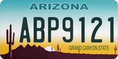 AZ license plate ABP9121