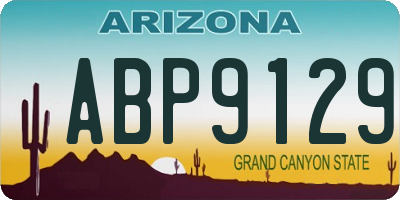 AZ license plate ABP9129