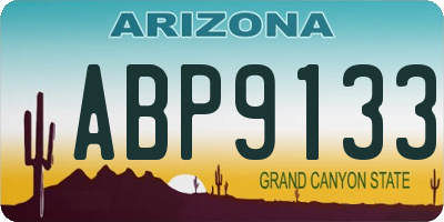 AZ license plate ABP9133