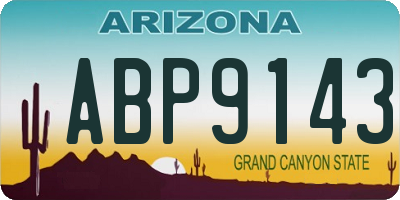 AZ license plate ABP9143