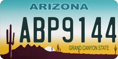 AZ license plate ABP9144