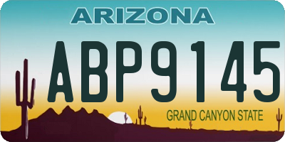 AZ license plate ABP9145