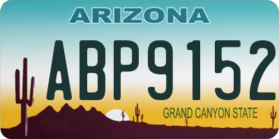 AZ license plate ABP9152