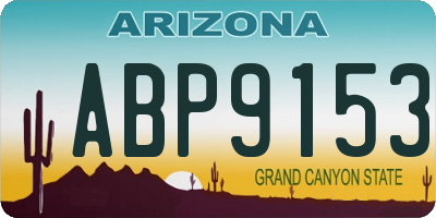 AZ license plate ABP9153