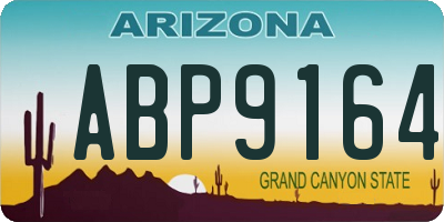AZ license plate ABP9164