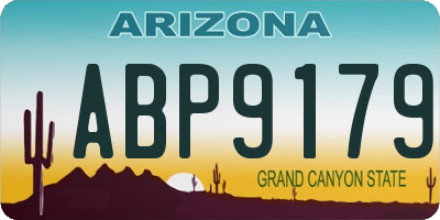 AZ license plate ABP9179
