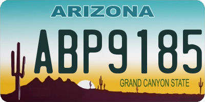 AZ license plate ABP9185